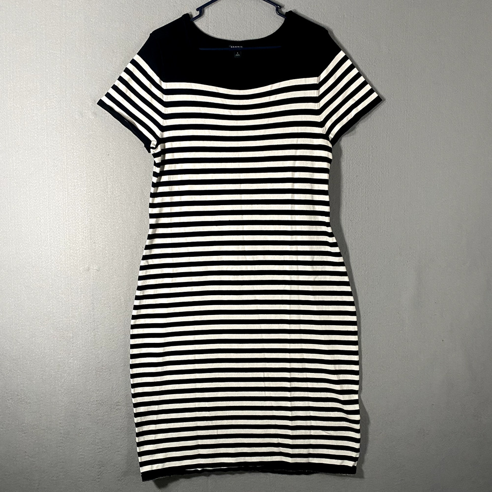 Torrid Black White Striped Sweater Shift Dress Womans Size 1X